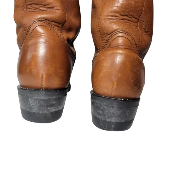 Vibram Mason Western tan leather cowboy boots Size 10D