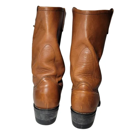 Vibram Mason Western tan leather cowboy boots Size 10D