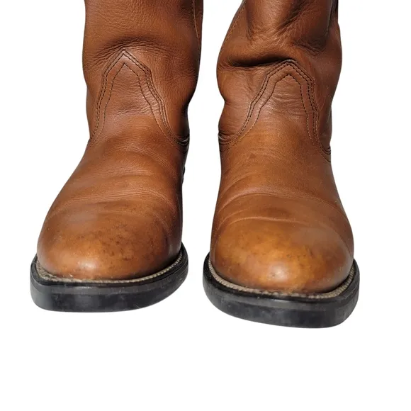 Vibram Mason Western tan leather cowboy boots Size 10D