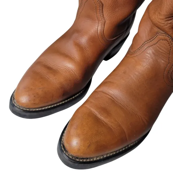 Vibram Mason Western tan leather cowboy boots Size 10D