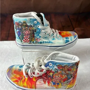 Vibrant Multicolor Kids High-Top Sneakers