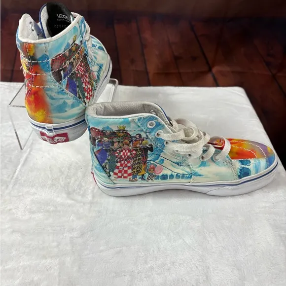Vibrant Multicolor Kids High-Top Sneakers