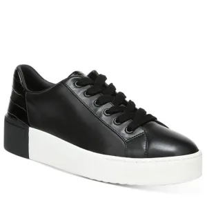 Vince Bensley Black Leather Platform Lace Up Sneakers 8.5
