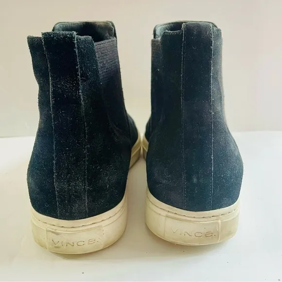 Vince Black Suede Chelsea Ankle Boots Size 10