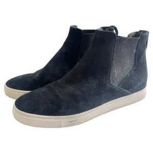 Vince Black Suede Chelsea Ankle Boots Size 10