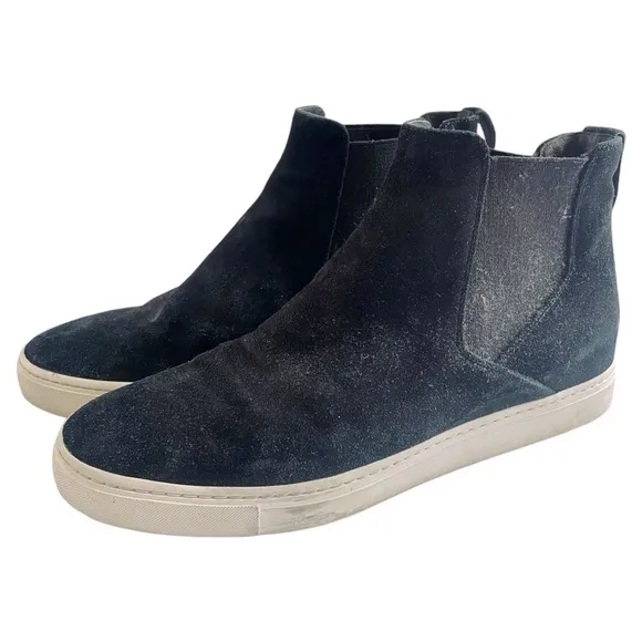 Vince Black Suede Chelsea Ankle Boots Size 10