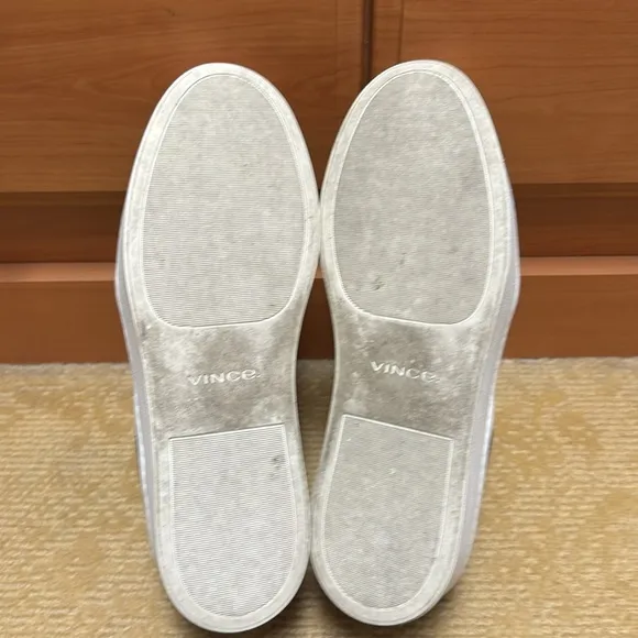 Vince Charcoal Grey Suede Warren Platform Slip On Sneakers, Size 8.5