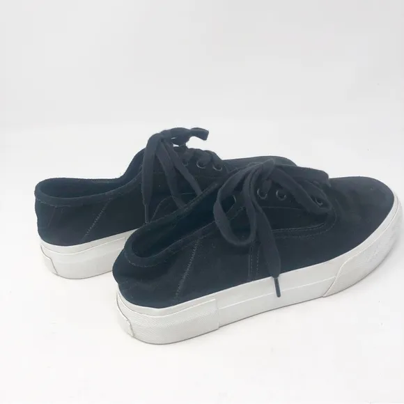 VINCE | Copley Black Suede Platform Lace Up Sneakers Women’s Size 6