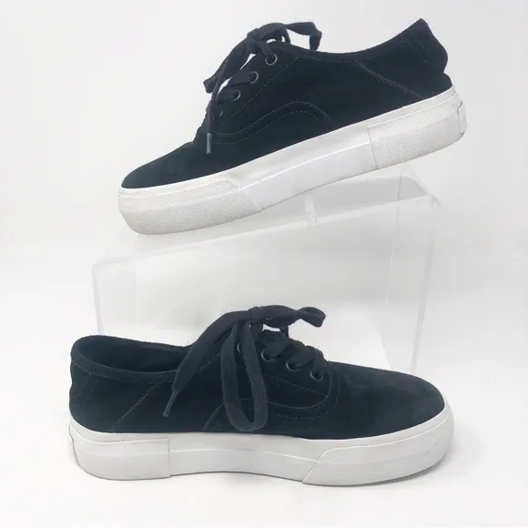 VINCE | Copley Black Suede Platform Lace Up Sneakers Women’s Size 6