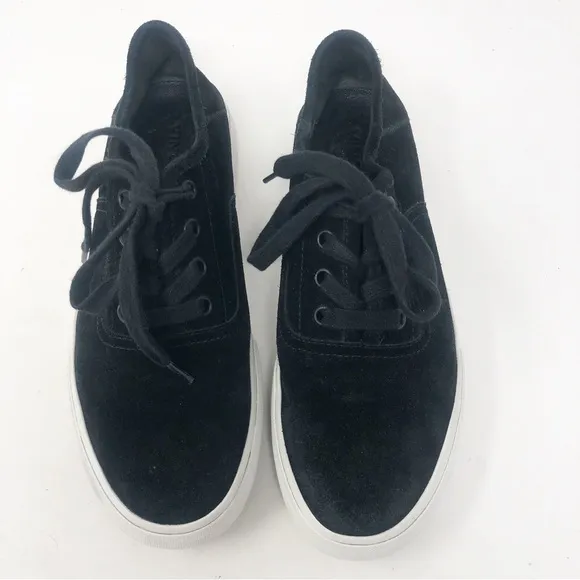 VINCE | Copley Black Suede Platform Lace Up Sneakers Women’s Size 6
