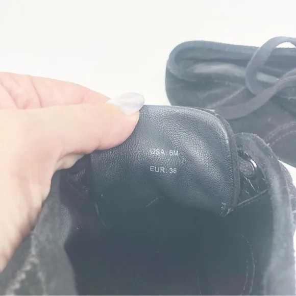 VINCE | Copley Black Suede Platform Lace Up Sneakers Women’s Size 6