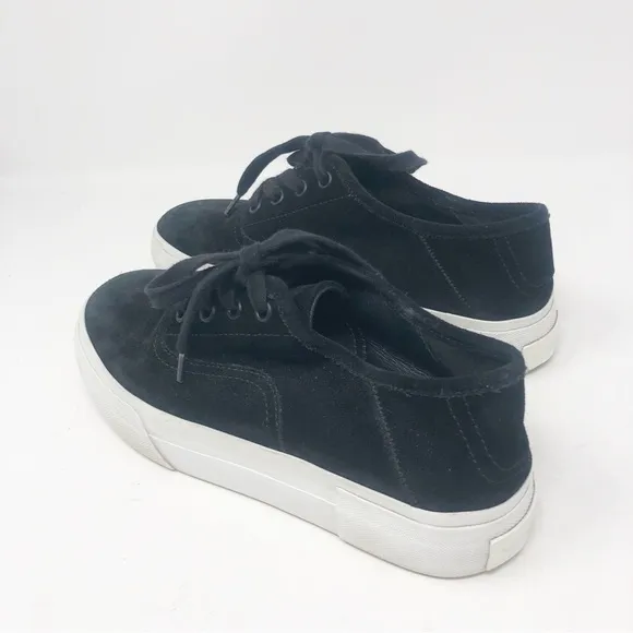 VINCE | Copley Black Suede Platform Lace Up Sneakers Women’s Size 6