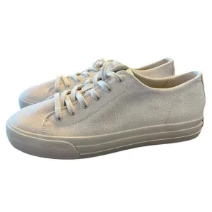 Vince Heaton Platform Lace Up Sneakers NEW Size 9.5 Off White Fabric
