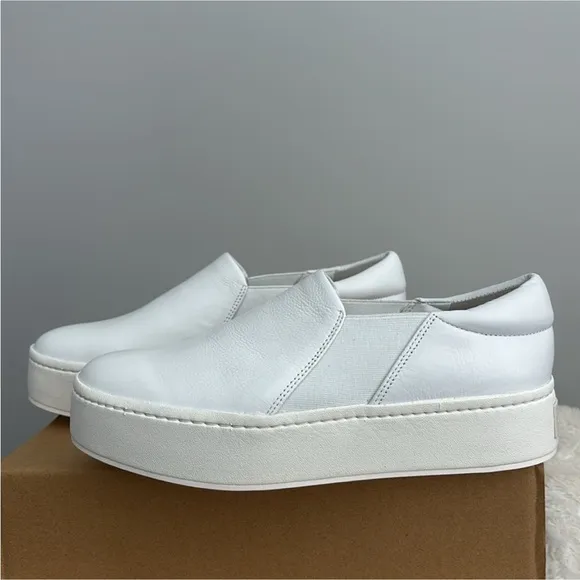 Vince Leather Warren Platform Sneakers