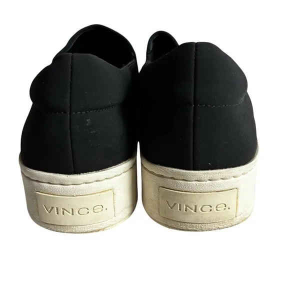Vince Platform Slip on Women’s Sneakers Black Size 8.5 Minimalist Casual