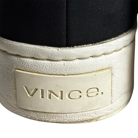 Vince Platform Slip on Women’s Sneakers Black Size 8.5 Minimalist Casual