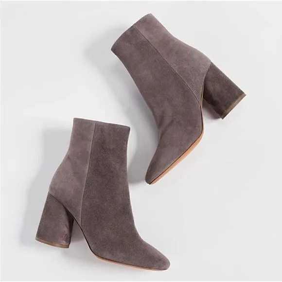 VINCE. Ridley Suede Grey Boots Booties 8.5
