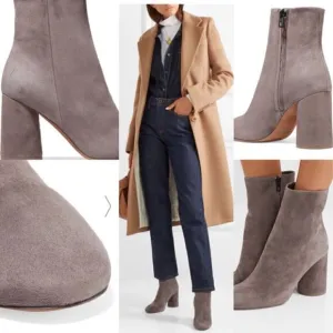 VINCE. Ridley Suede Grey Boots Booties 8.5