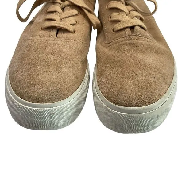 Vince Tan Suede Platform Low Top Sneakers Size 8.5