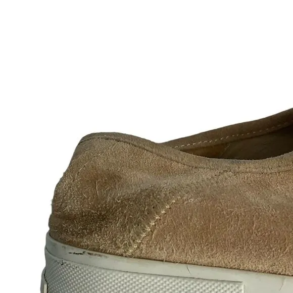 Vince Tan Suede Platform Low Top Sneakers Size 8.5