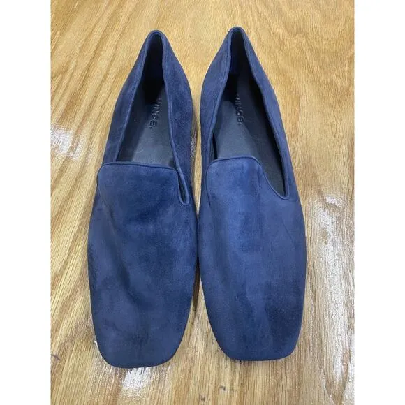 Vince Vero Cudio Loafers Women 8.5 Black Suede Slip-On Low Top Comfort Shoes S65