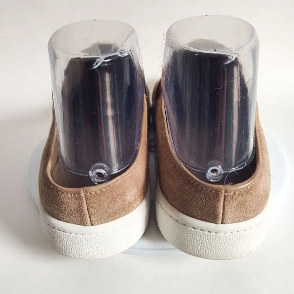 Vince Verrell Slip on Beige Taupe Suede Sneakers Mules Shoes Women's Size 7.5
