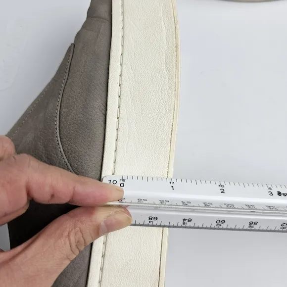 Vince Warner Gray Zip Front Nubuck Leather Platform Slip On Sneakers Women's 9.5