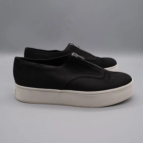 Vince Warner Zip-Front Platform Womens Sneakers Black Size US size 9.5M Eur 39.5