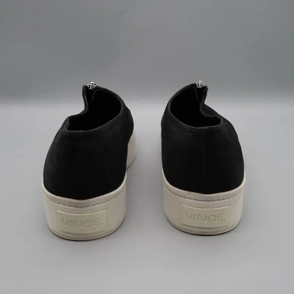 Vince Warner Zip-Front Platform Womens Sneakers Black Size US size 9.5M Eur 39.5