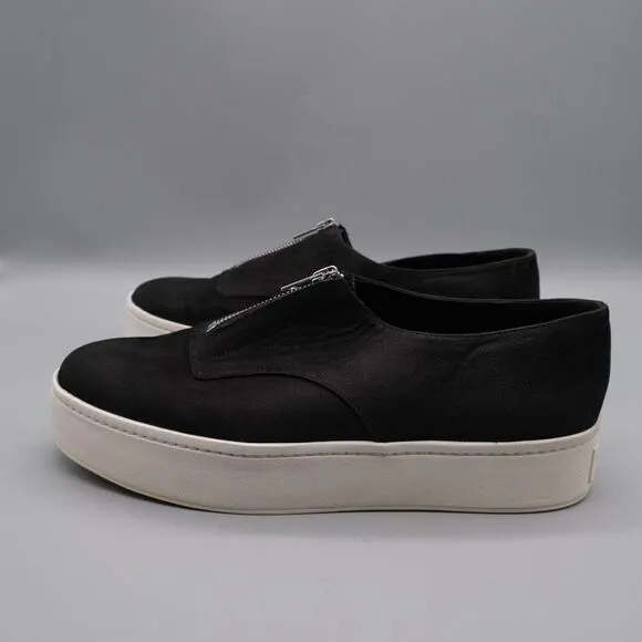 Vince Warner Zip-Front Platform Womens Sneakers Black Size US size 9.5M Eur 39.5