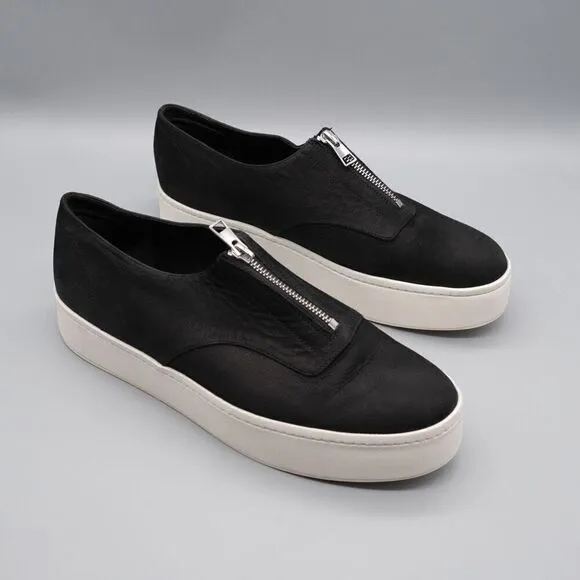 Vince Warner Zip-Front Platform Womens Sneakers Black Size US size 9.5M Eur 39.5