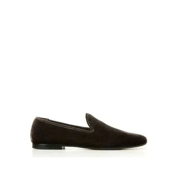 VINCE. Womens Brown Smoking Padded Bray Square Toe Slip On Slippers Shoes 5