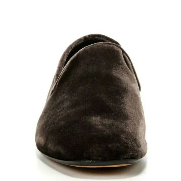 VINCE. Womens Brown Smoking Padded Bray Square Toe Slip On Slippers Shoes 5