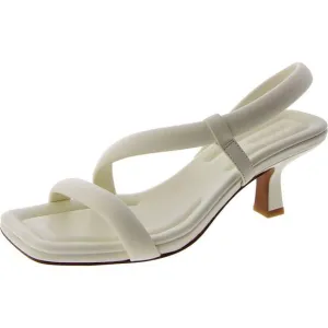 Vince Womens Coline White Leather Strappy Slingback Sandals Shoes New