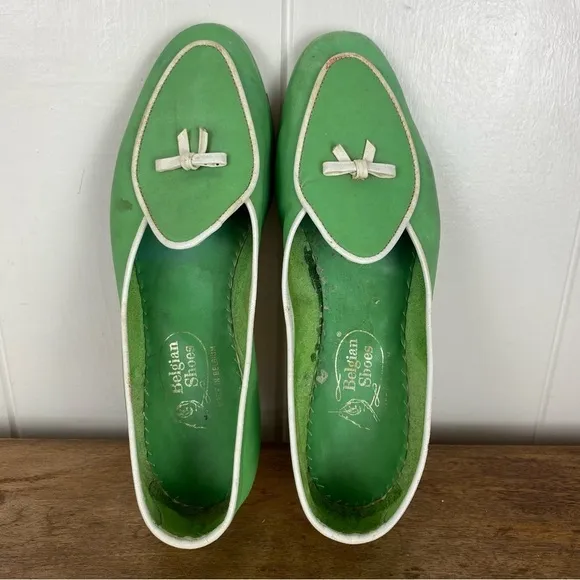 vintage Belgian Shoes Midinette Slip on Shoe