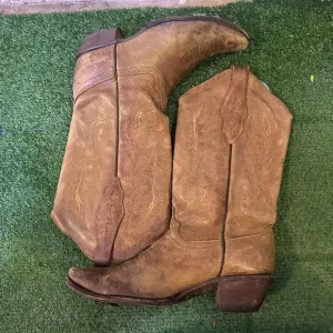 Vintage Corral Boots Tan Snip Toe Size 8M