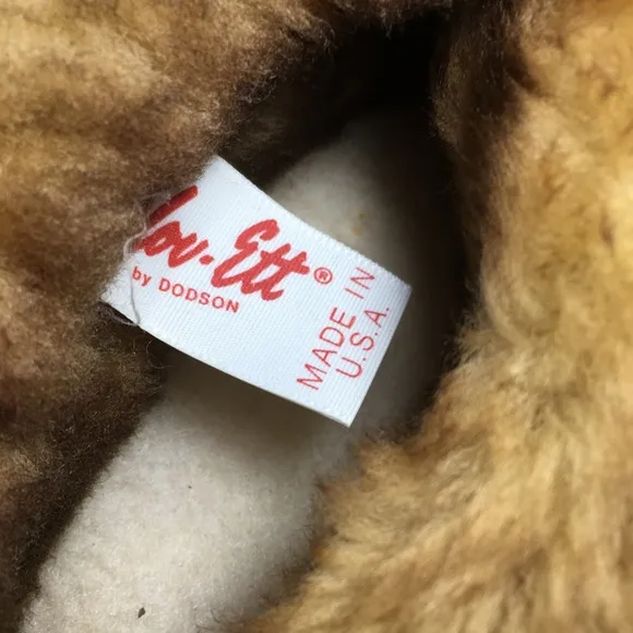 Vintage Dodson Womens Brown Leather Shearling Lined Winter Shoes Slippers Size 7