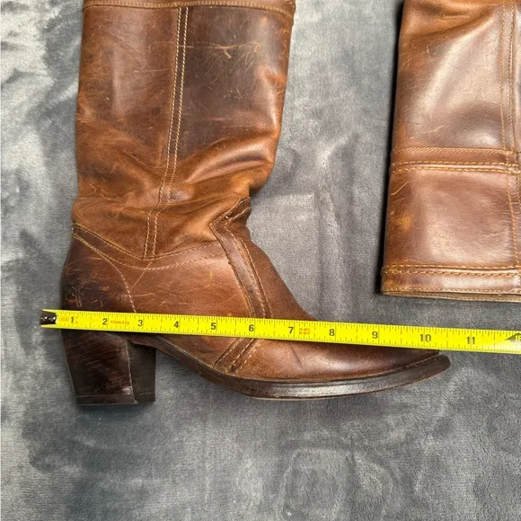 Vintage Frye Brown Leather Knee-High Boots size 10