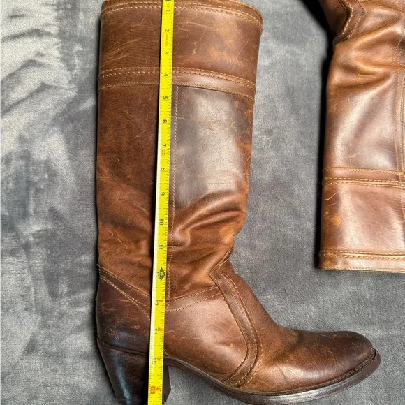 Vintage Frye Brown Leather Knee-High Boots size 10