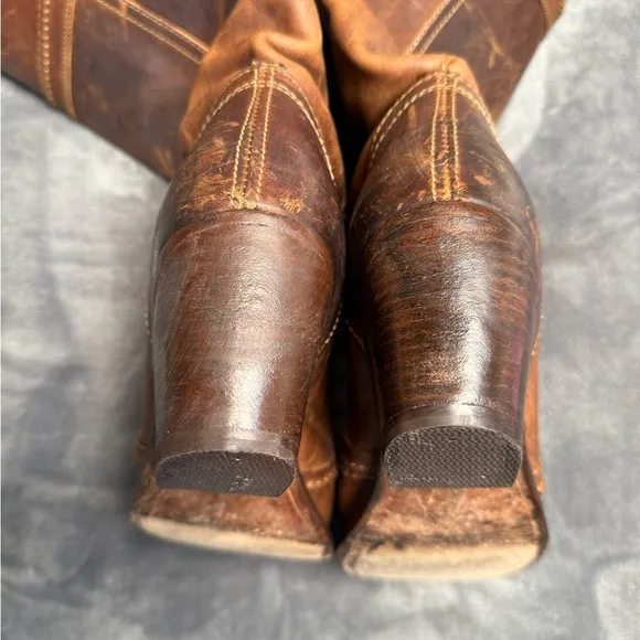 Vintage Frye Brown Leather Knee-High Boots size 10