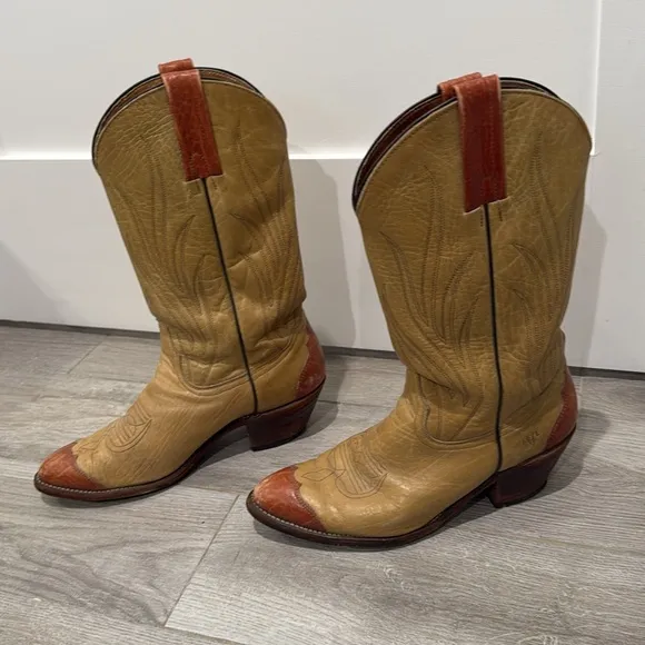 Vintage Frye men’s leather cowboy boots, EUC SZ10