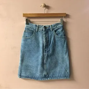Vintage Guess Blue Denim A-Line Skirt