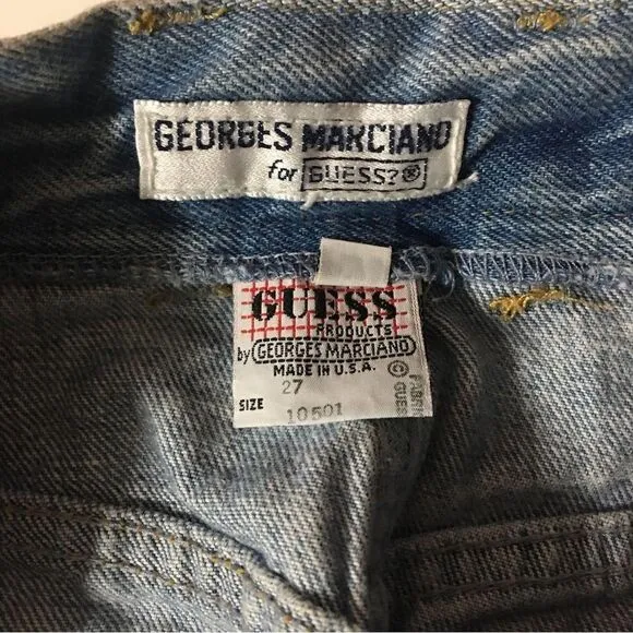 Vintage Guess Blue Denim A-Line Skirt