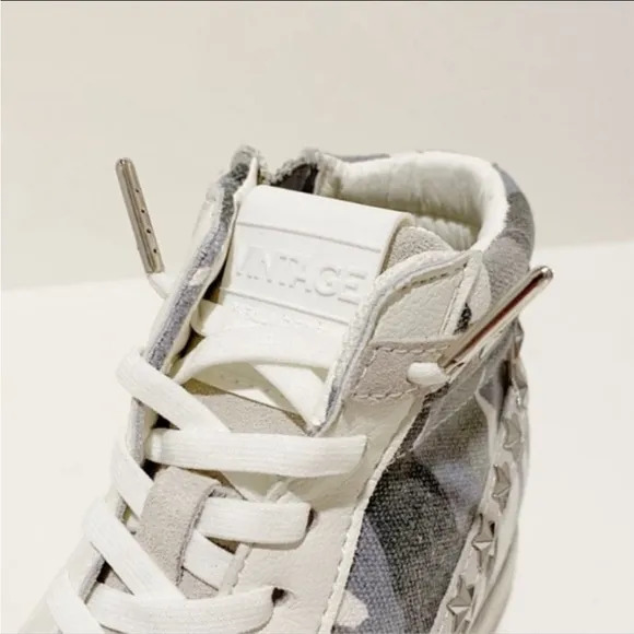 VINTAGE HAVANA Dreamer White High-Top Leather Sneakers NWT