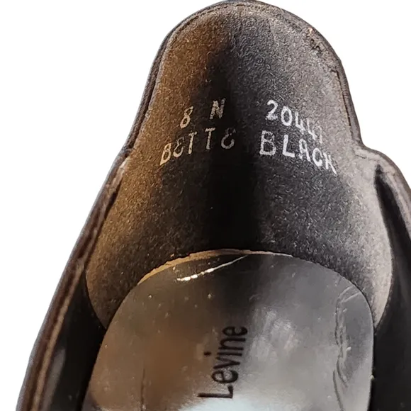 Vintage Jacques Levine Bette Black Satin Mesh Pump Party Heels Size 8N