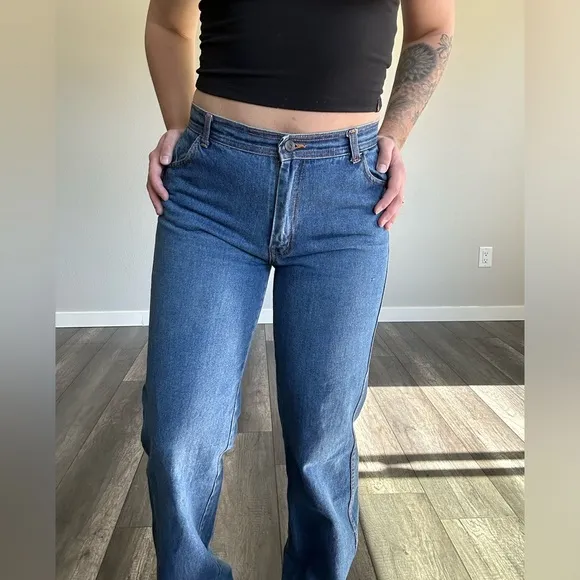Vintage Moody’s Goose Denim 70s / 80s Straight Long Women’s Jeans Size 13 - 14