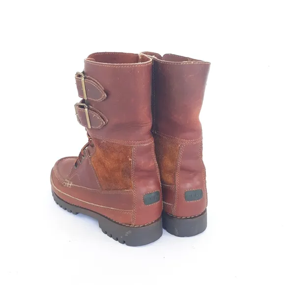 Vintage Polo Ralph Lauren Leather Boots Buckle