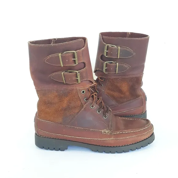 Vintage Polo Ralph Lauren Leather Boots Buckle
