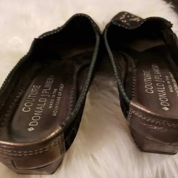 Vintage RARE Donald J. Pliner Couture Shoe Black Suede Italian Made Luxury