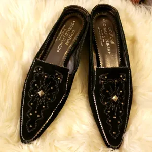 Vintage RARE Donald J. Pliner Couture Shoe Black Suede Italian Made Luxury